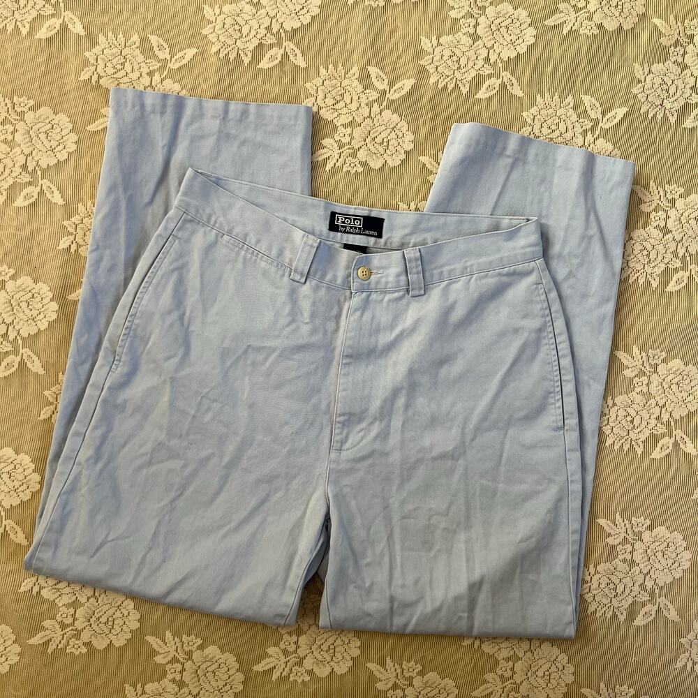 Vintage Polo Ralph Lauren Light Blue Chino Pants 31x32